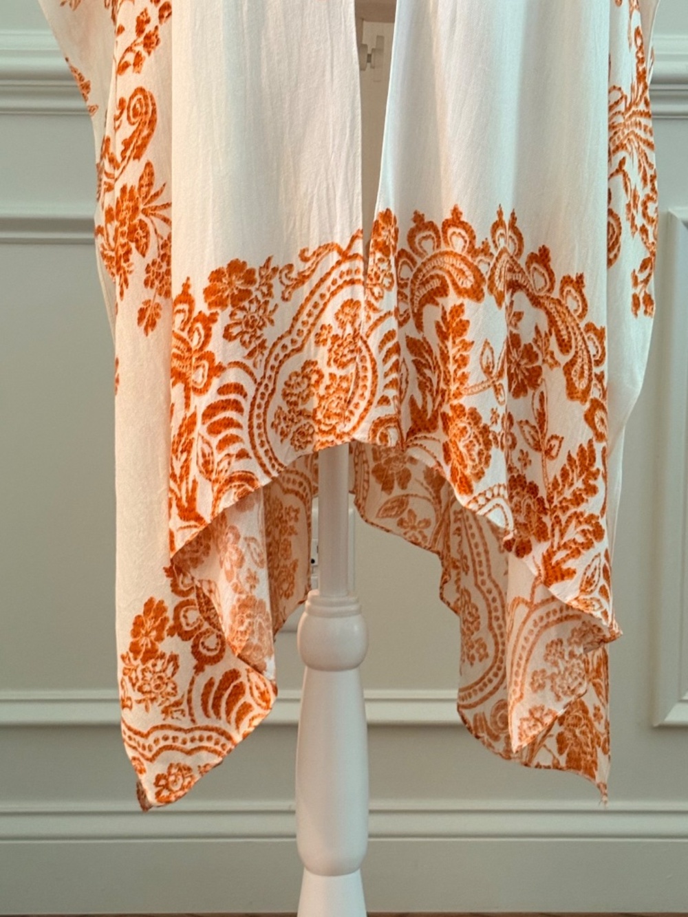Kimono Floral Beach Coverup Large Print One Size Damask Resort - Picture 2 of 13